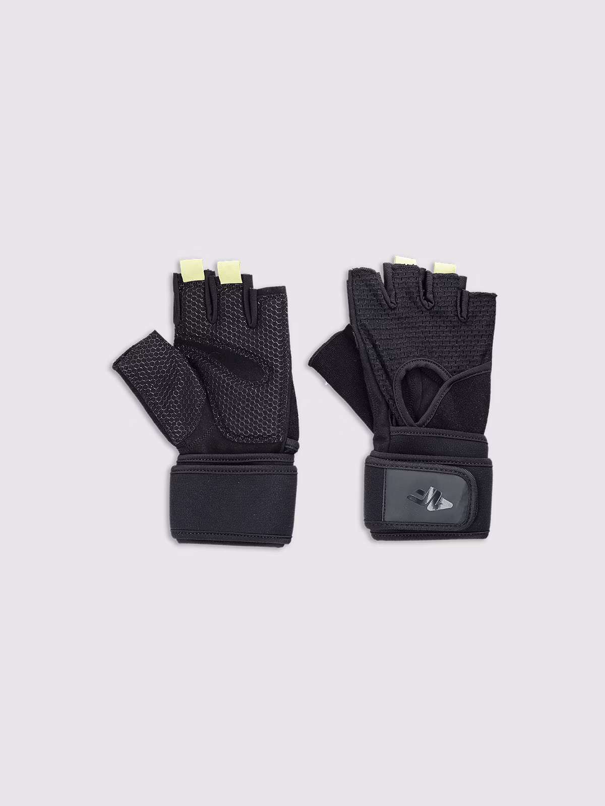 Rękawiczki treningowe z atypoślizgowymi elementami męskie - czarne