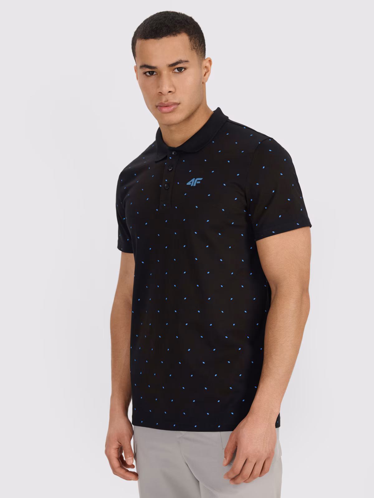 Koszulka polo regular męska - czarna