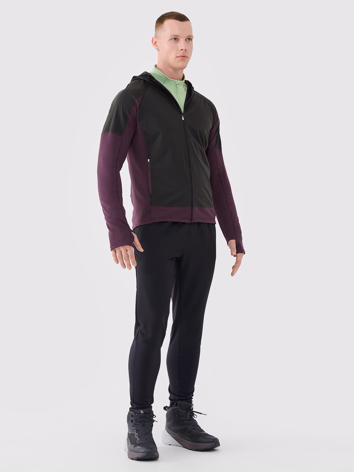 Wysokie buty trekkingowe SPEED HIKER z membraną męskie - fioletowe