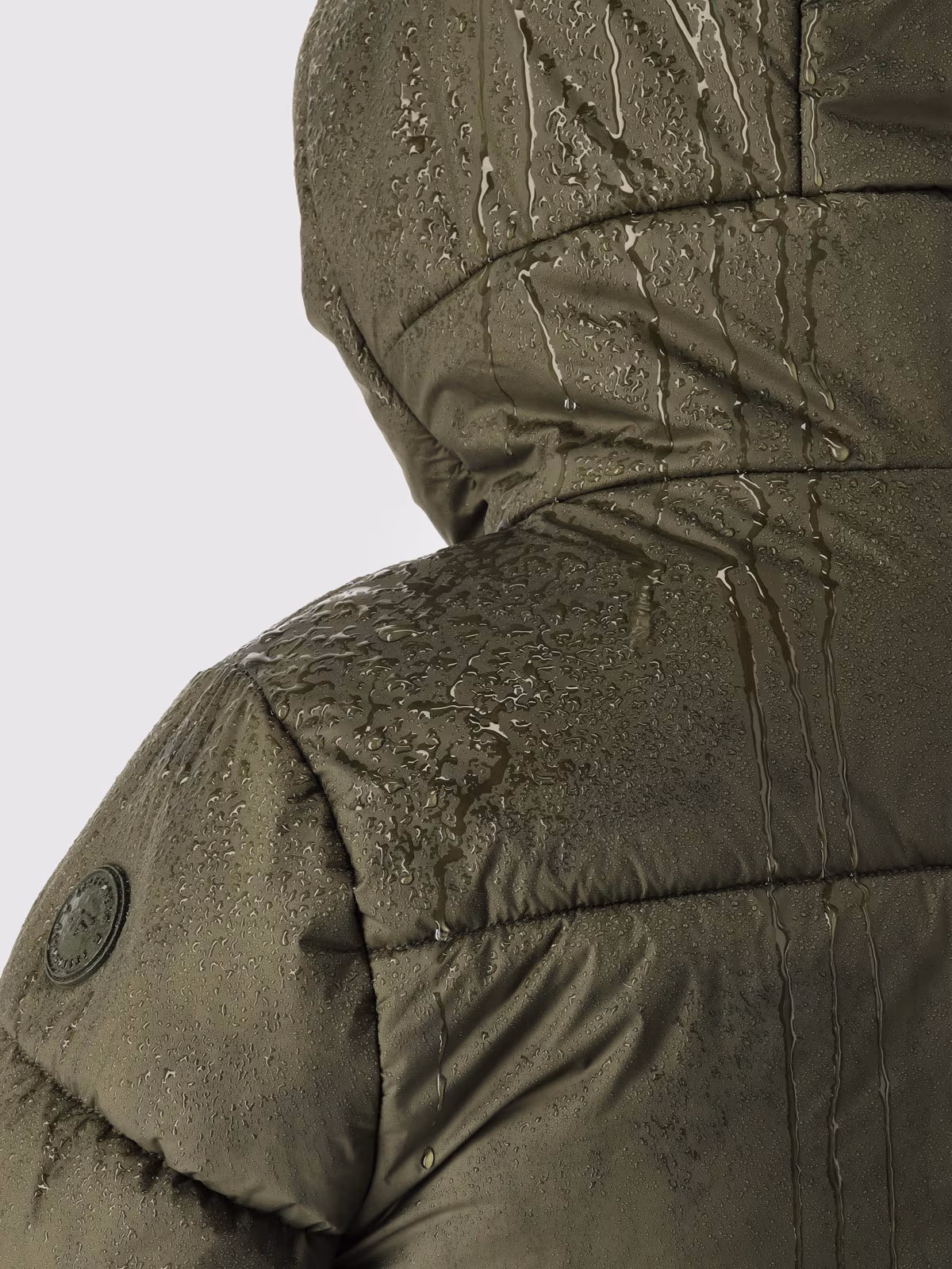 Kurtka puchowa z wypełnieniem syntetycznym chłopięca - khaki