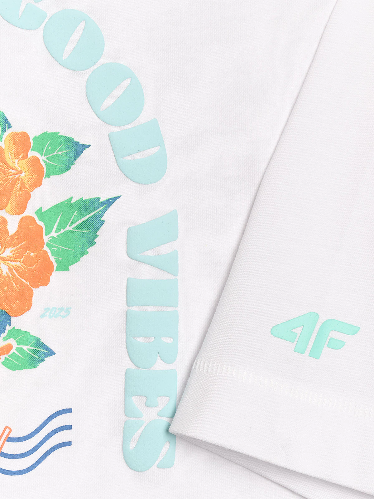 T-shirt oversize z nadrukiem damski - czarny