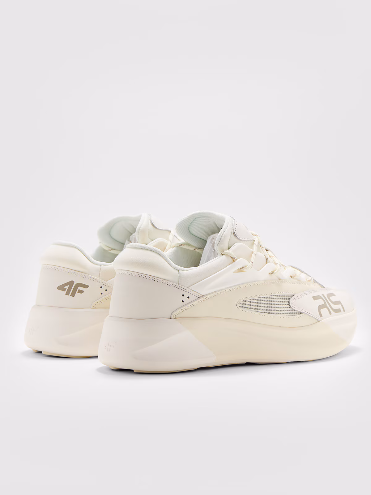 Buty lifestyle sneakersy RL9 LUX skórzane uniseks 4F x Robert Lewandowski - białe