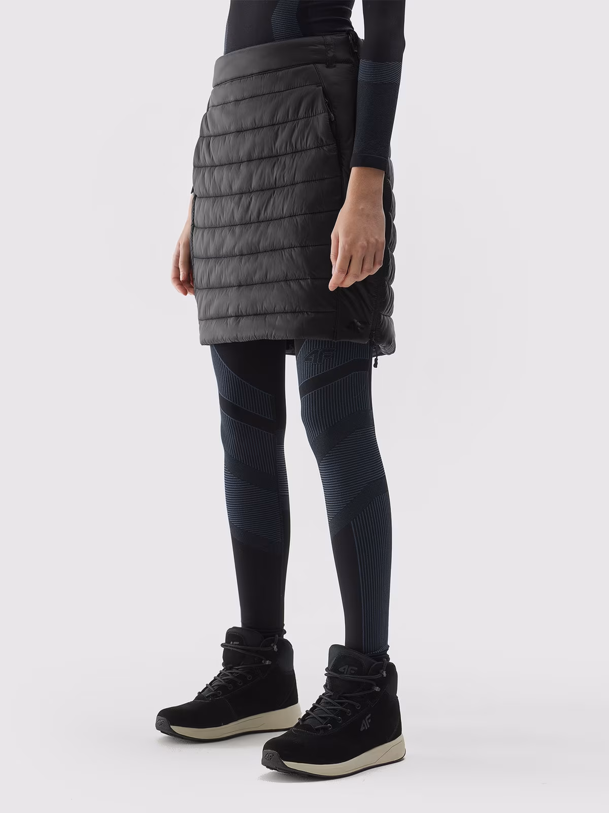 Spódnica puchowa damska - czarna