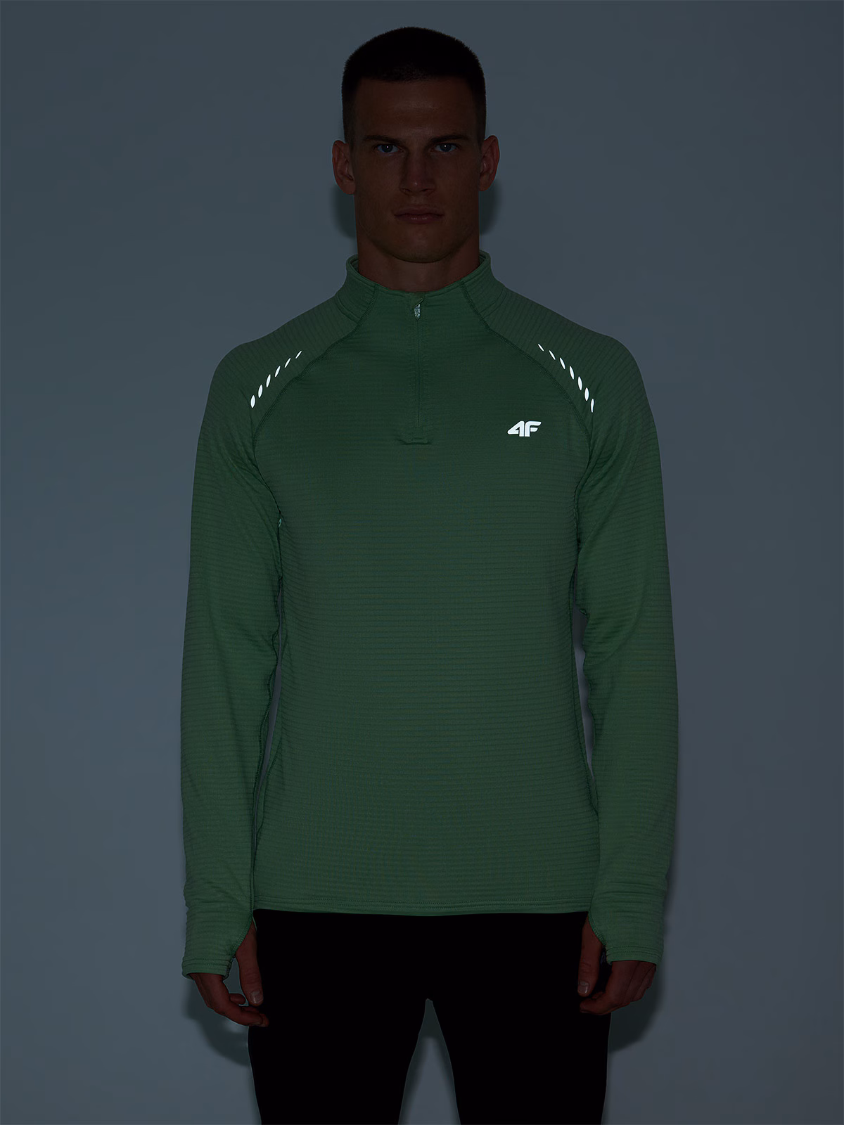 Bluza do biegania szybkoschnąca męska - szara