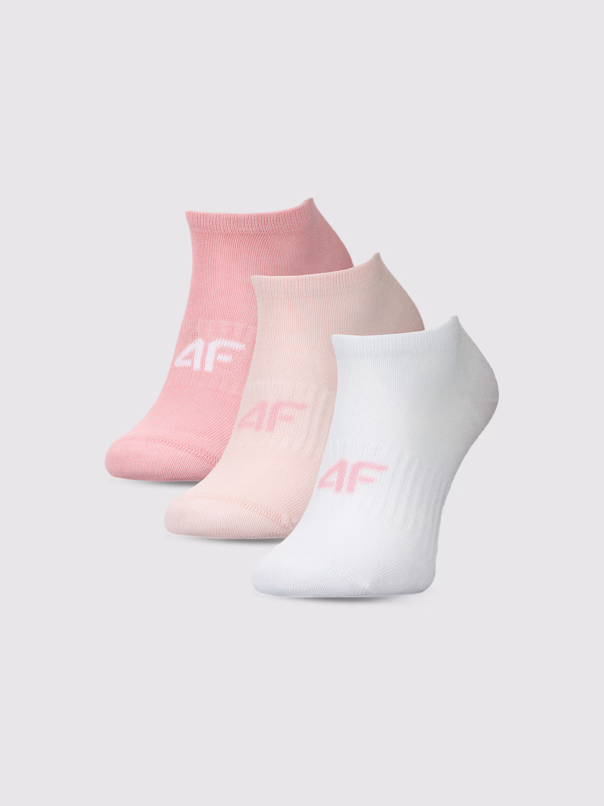 Skarpetki casual przed kostkę (3-pack) dziewczęce - białe