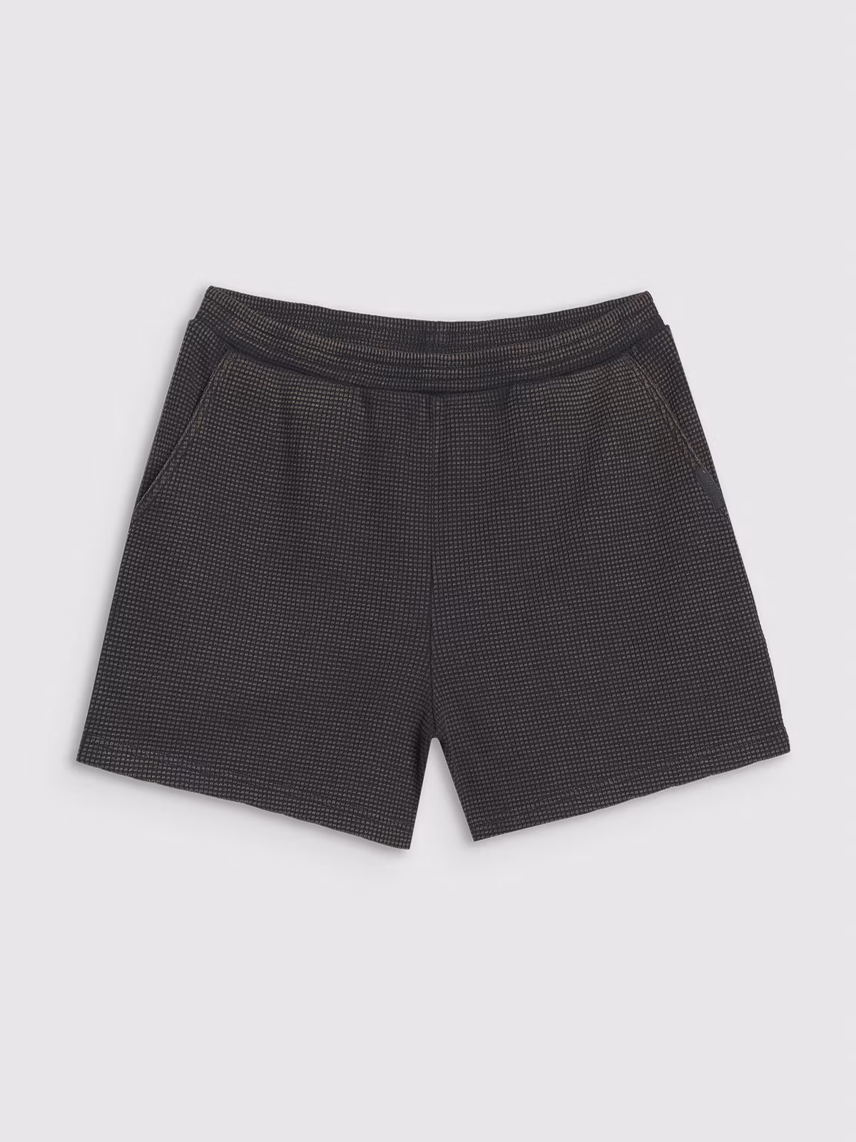 Spodenki casual z dzianiny waflowej damskie - różowe