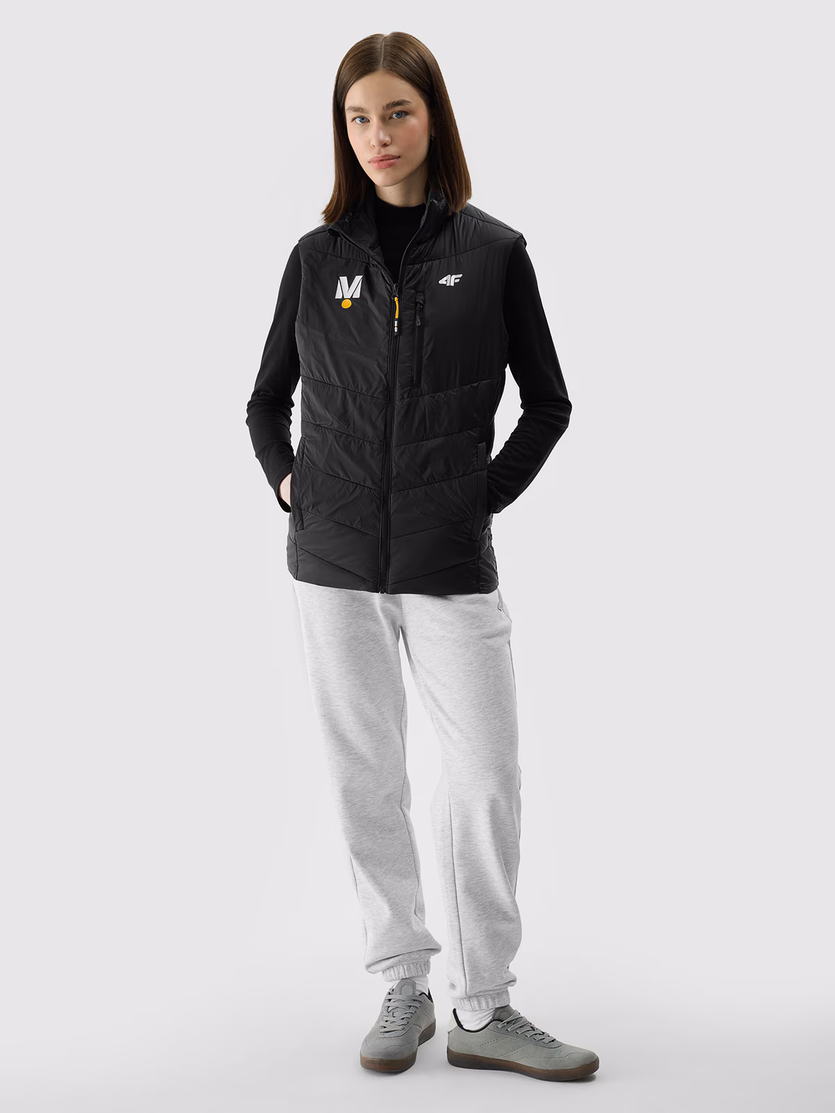 Bezrękawnik puchowy z wypełnieniem syntetycznym uniseks 4F x Drift Masters - czarny