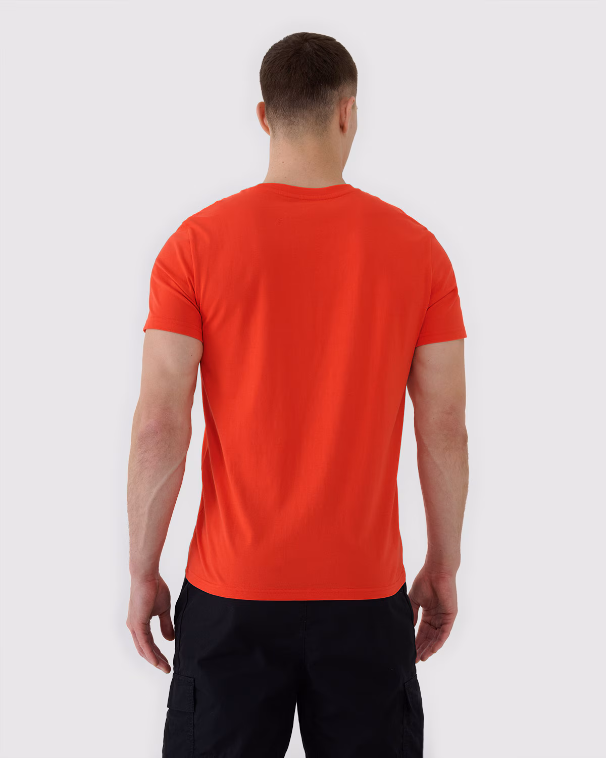 T-shirt regular z nadrukiem męski - granatowy