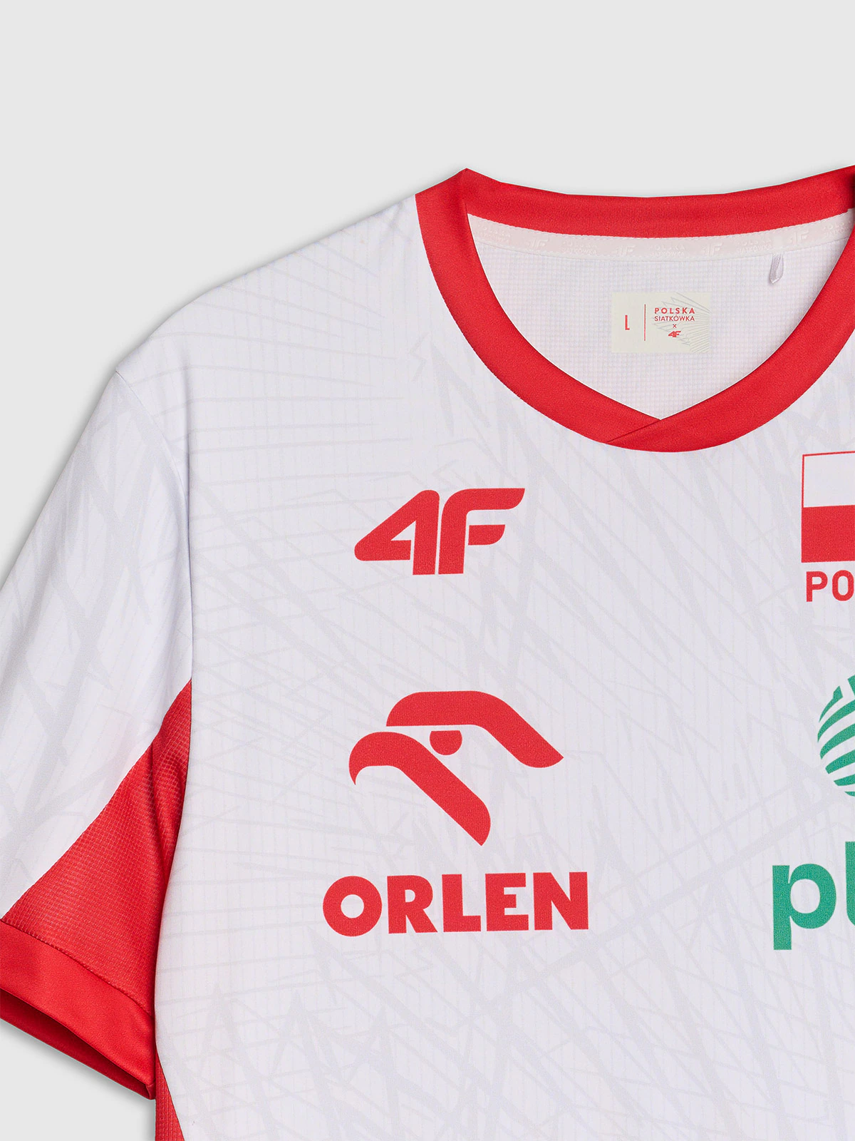 Koszulka meczowa replika domowa męska 4F x Polska Siatkówka - biała