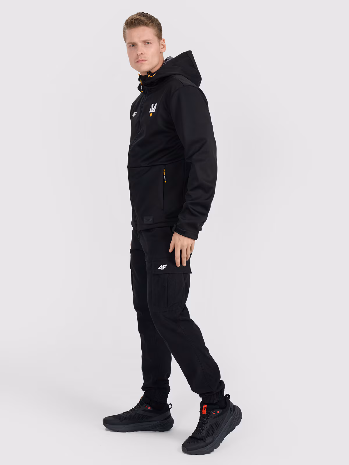 Kurtka softshell wiatroodporna membrana 5000 uniseks 4F x Drift Masters - czarna