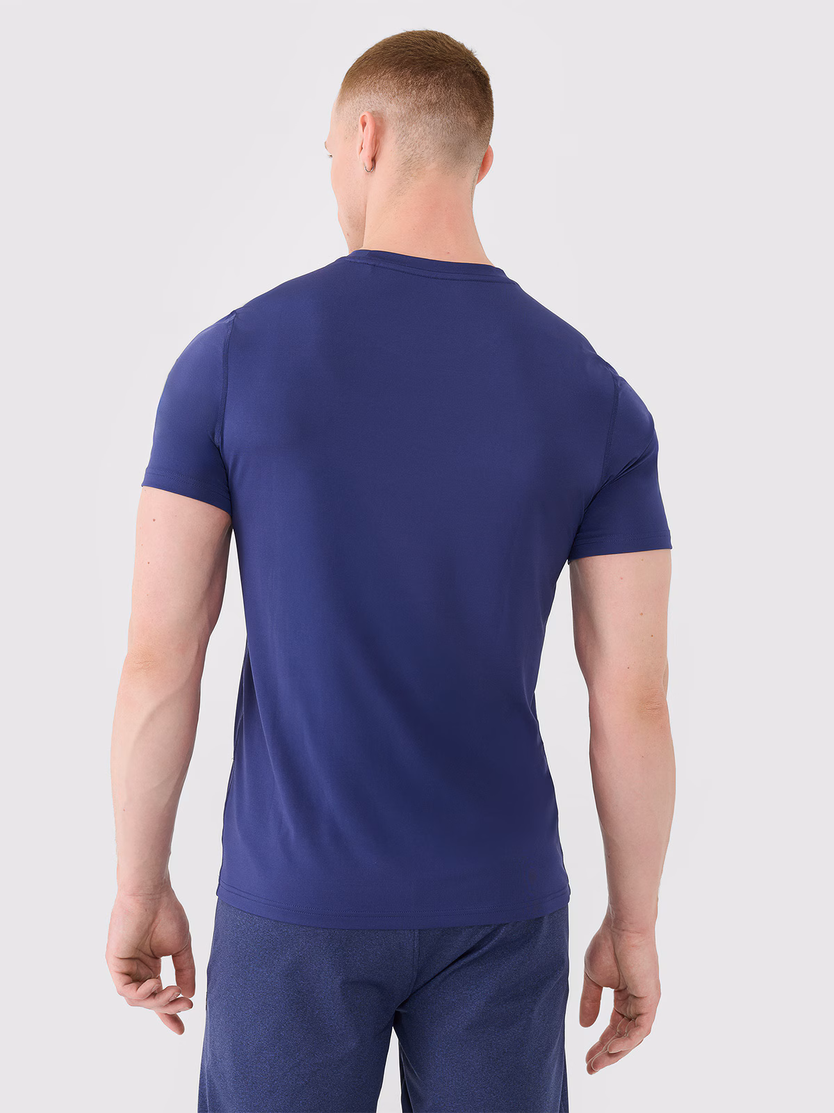 Koszulka treningowa szybkoschnąca męska - granatowa