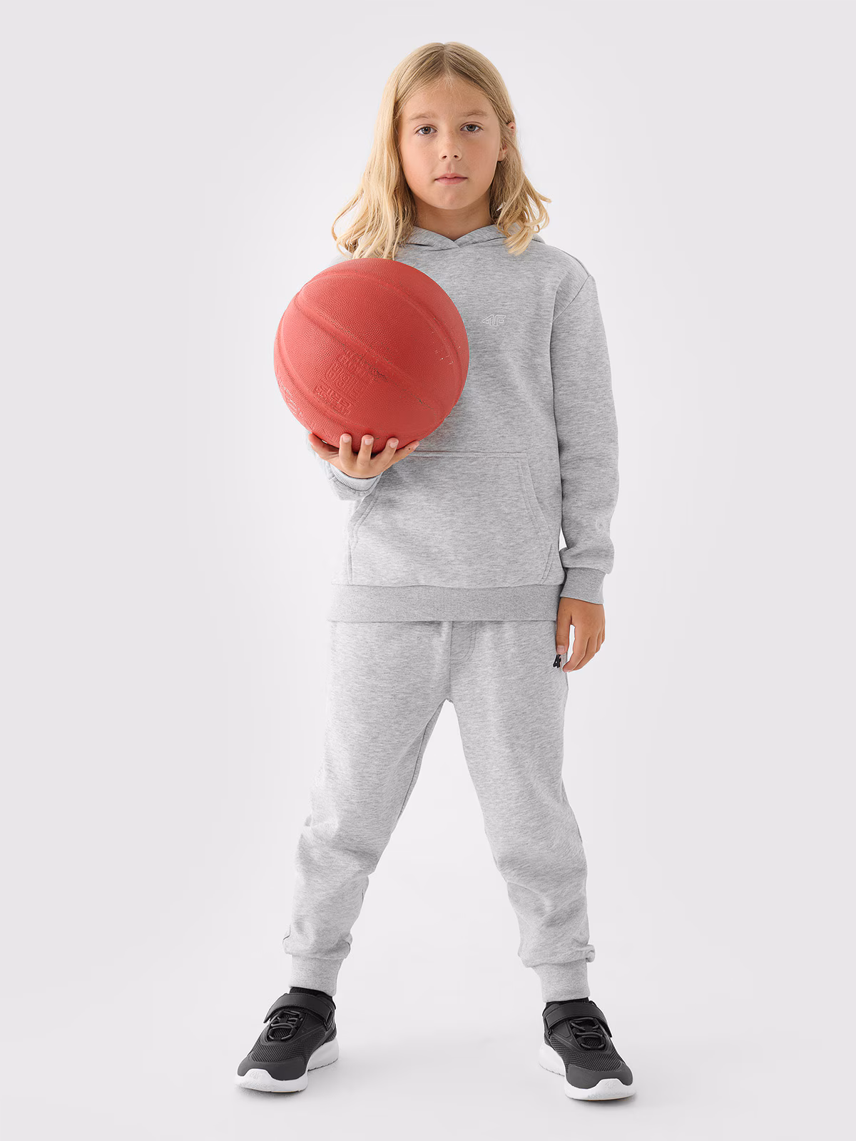 Spodnie dresowe joggery chłopięce - szare