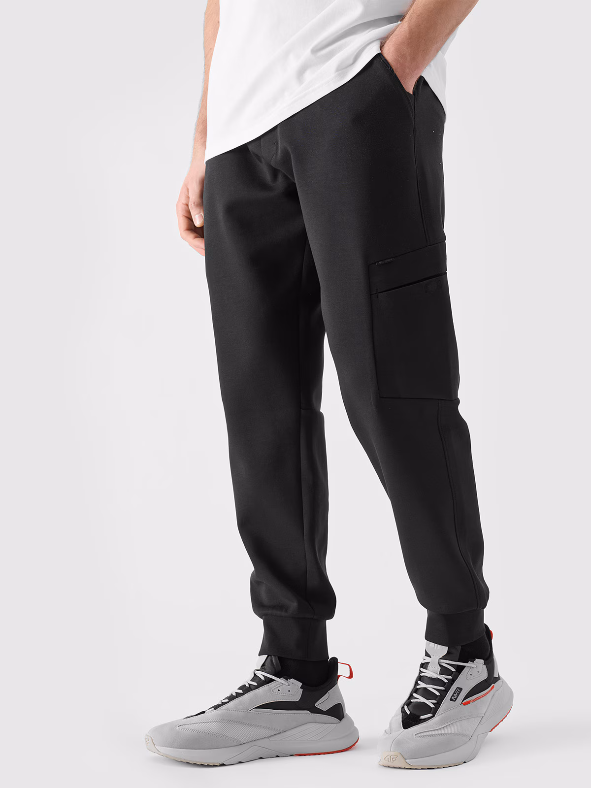 Spodnie dresowe joggery męskie - czarne