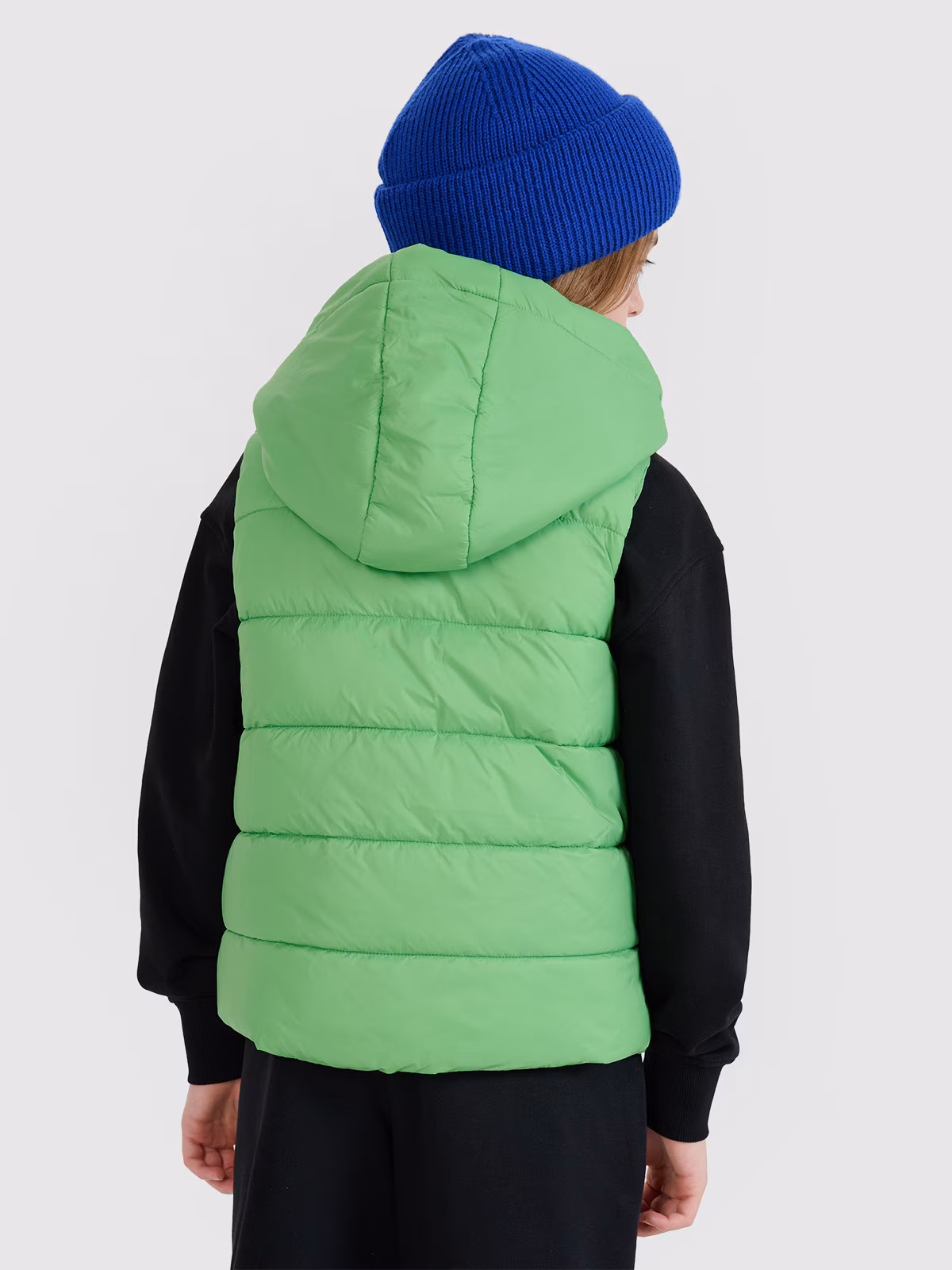 Bezrękawnik puchowy z wypełnieniem syntetycznym chłopięcy - pomarańczowy