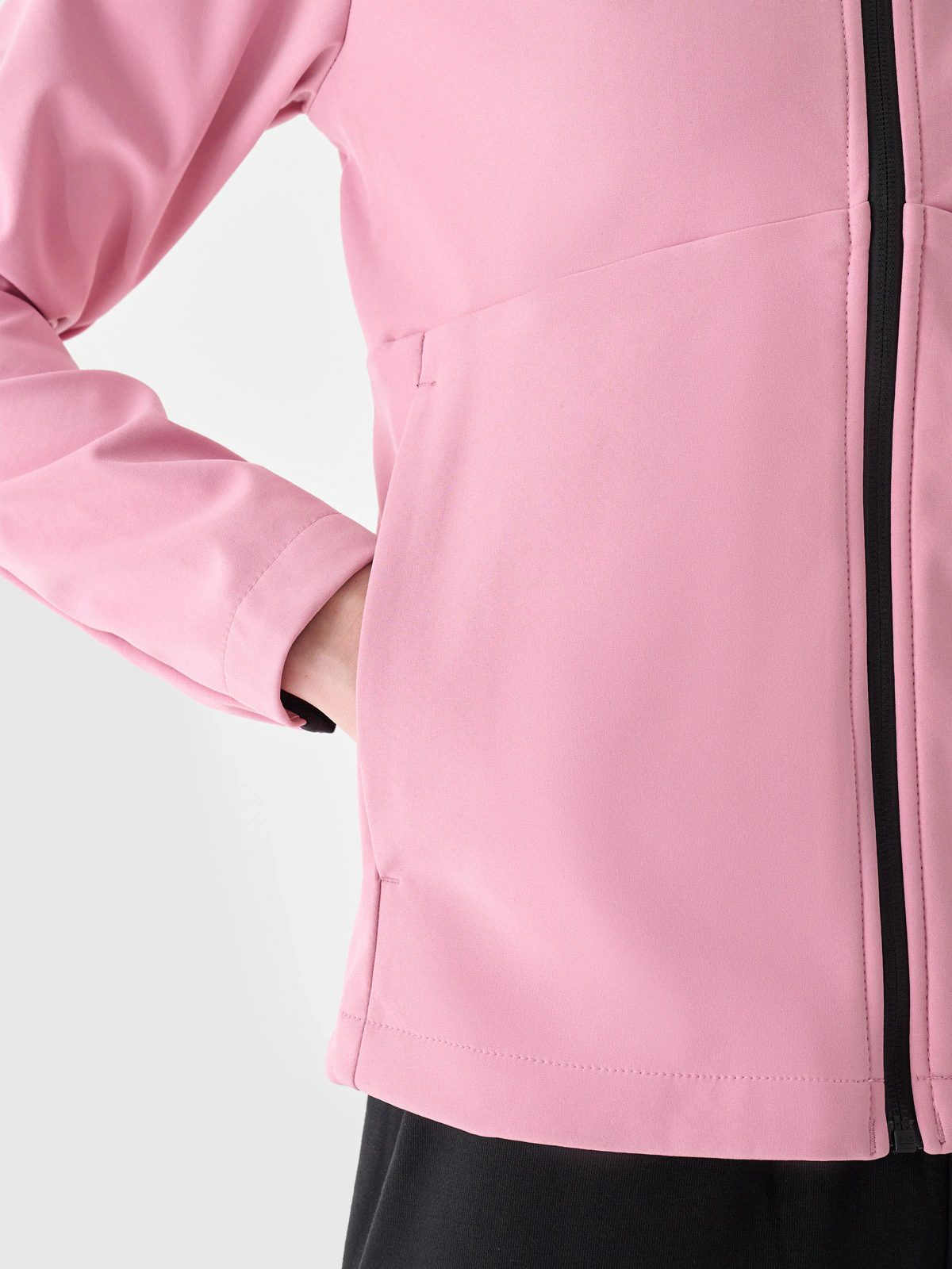 Kurtka softshell wiatroodporna membrana 5000 damska - różowa
