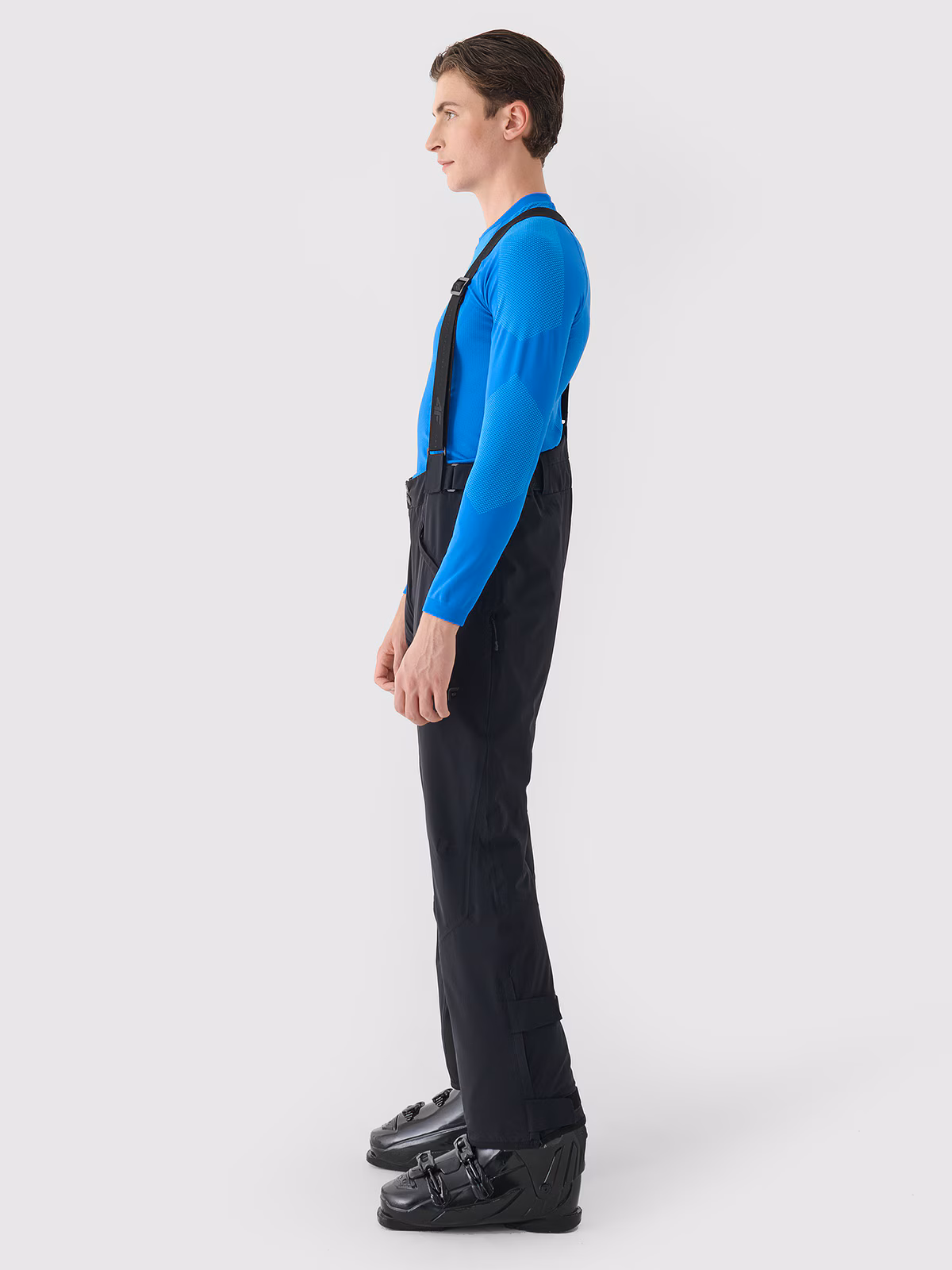 Spodnie narciarskie z szelkami membrana 15000 męskie - czarne