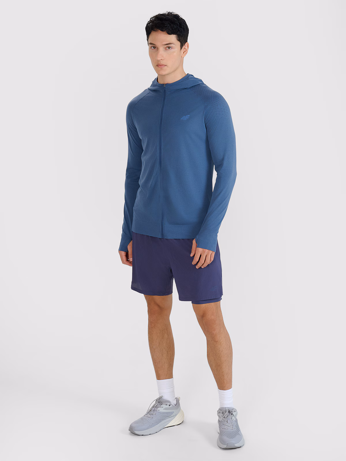 Bluza do biegania w terenie szybkoschnąca męska - szara