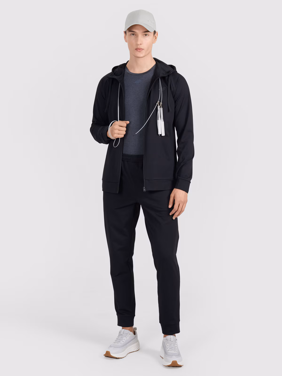 Spodnie treningowe szybkoschnące męskie - czarne