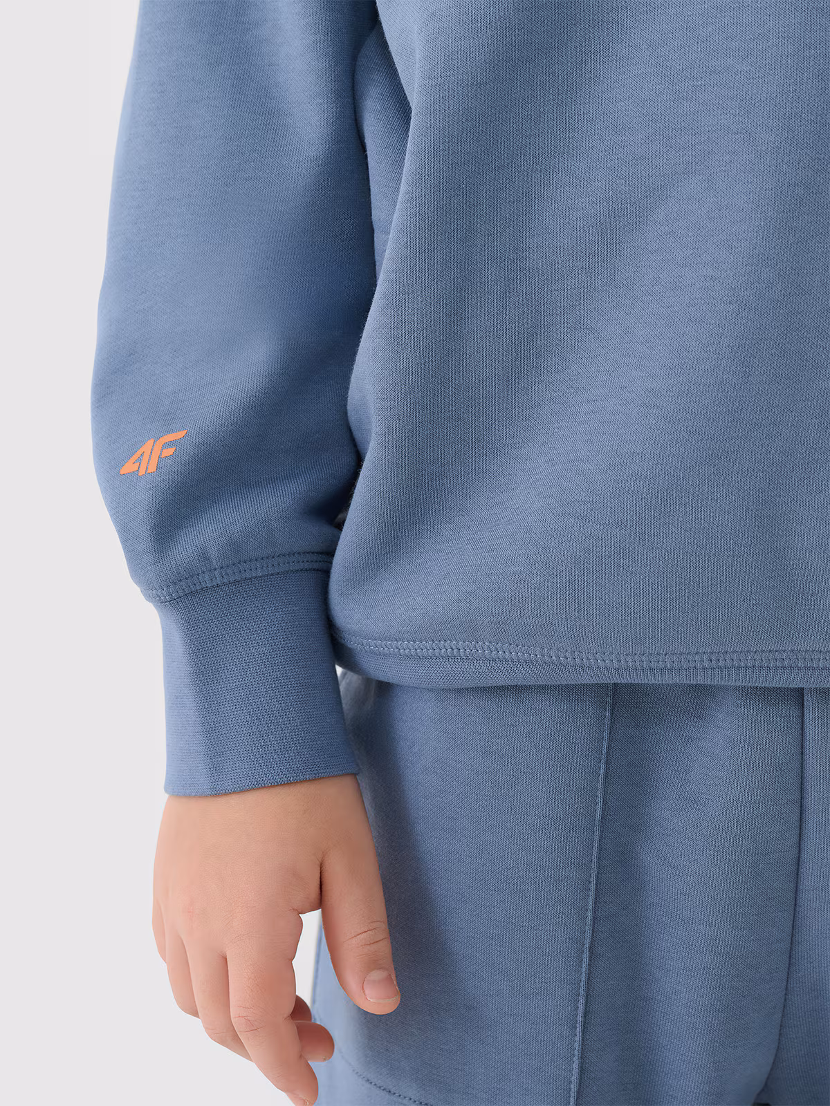 Bluza dresowa nierozpinana bez kaptura chłopięca - granatowa