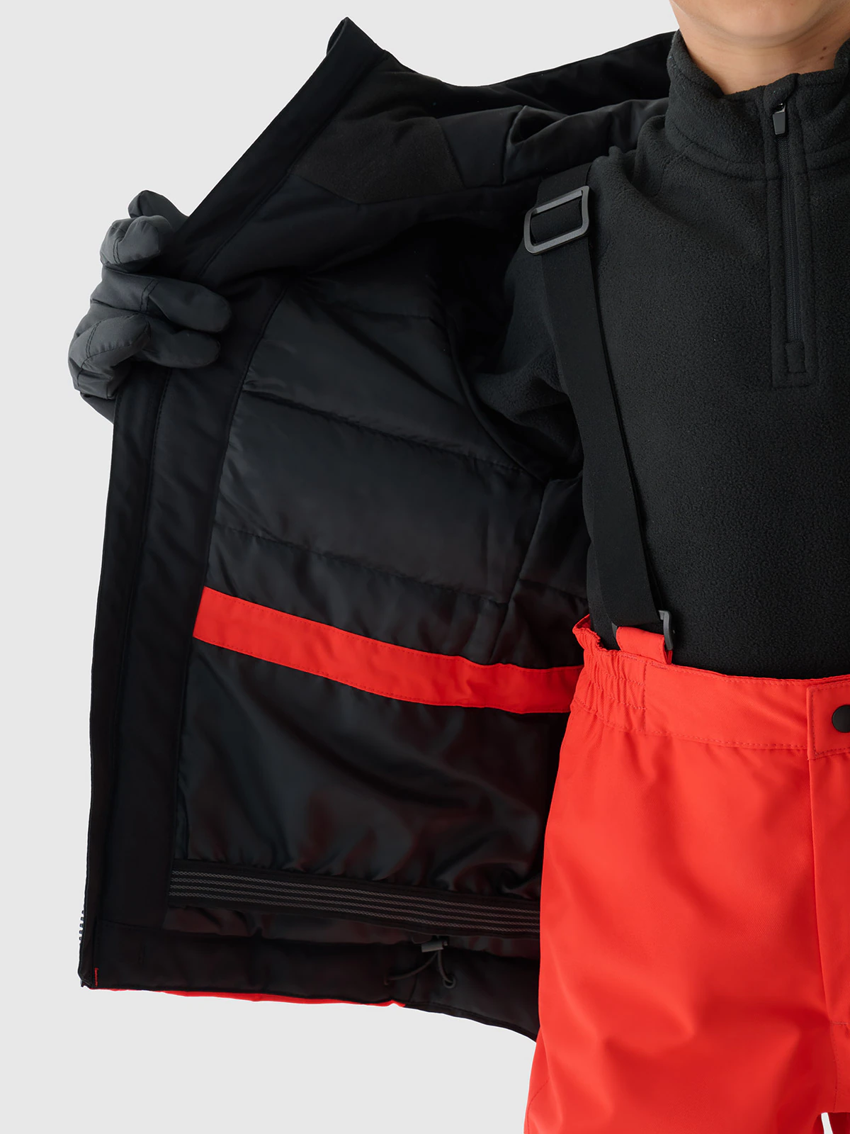 Kurtka narciarska membrana 5000 chłopięca - czerwona