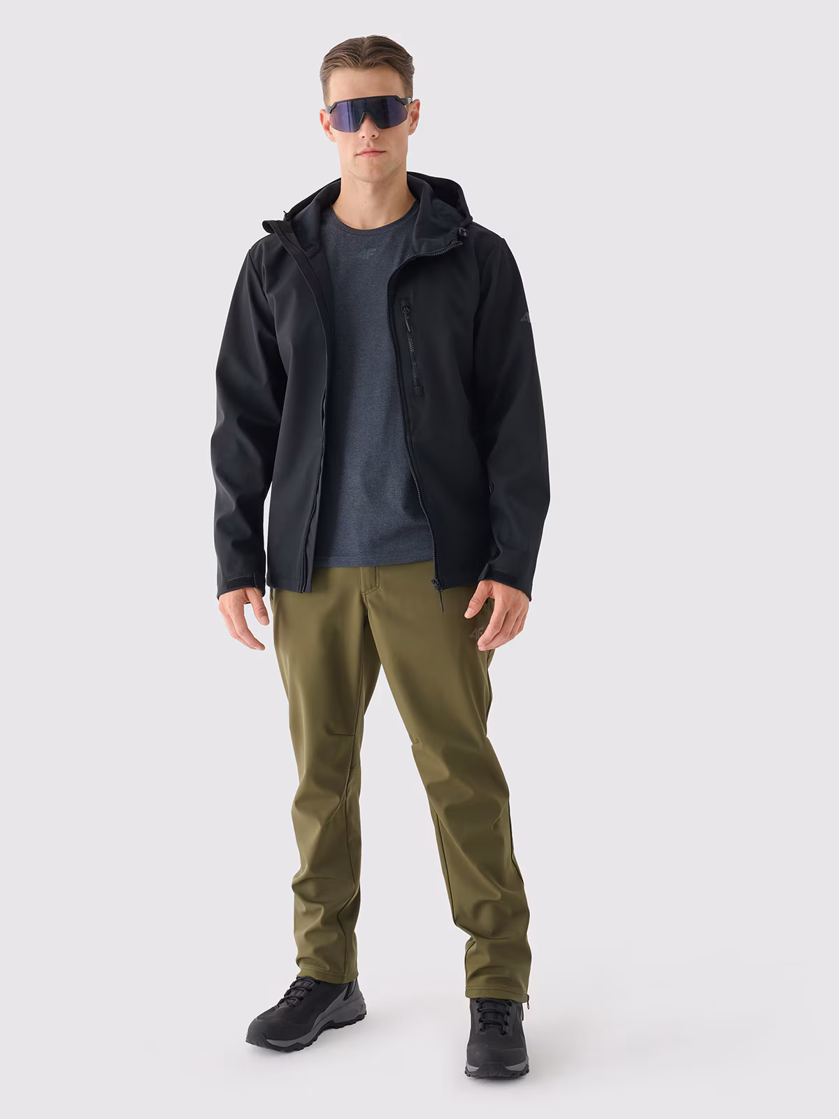 Spodnie softshellowe membrana 5000 męskie - khaki