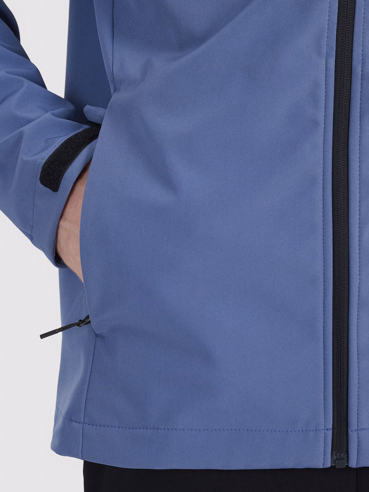 Kurtka softshell wiatroodporna membrana 5000 męska - czarna