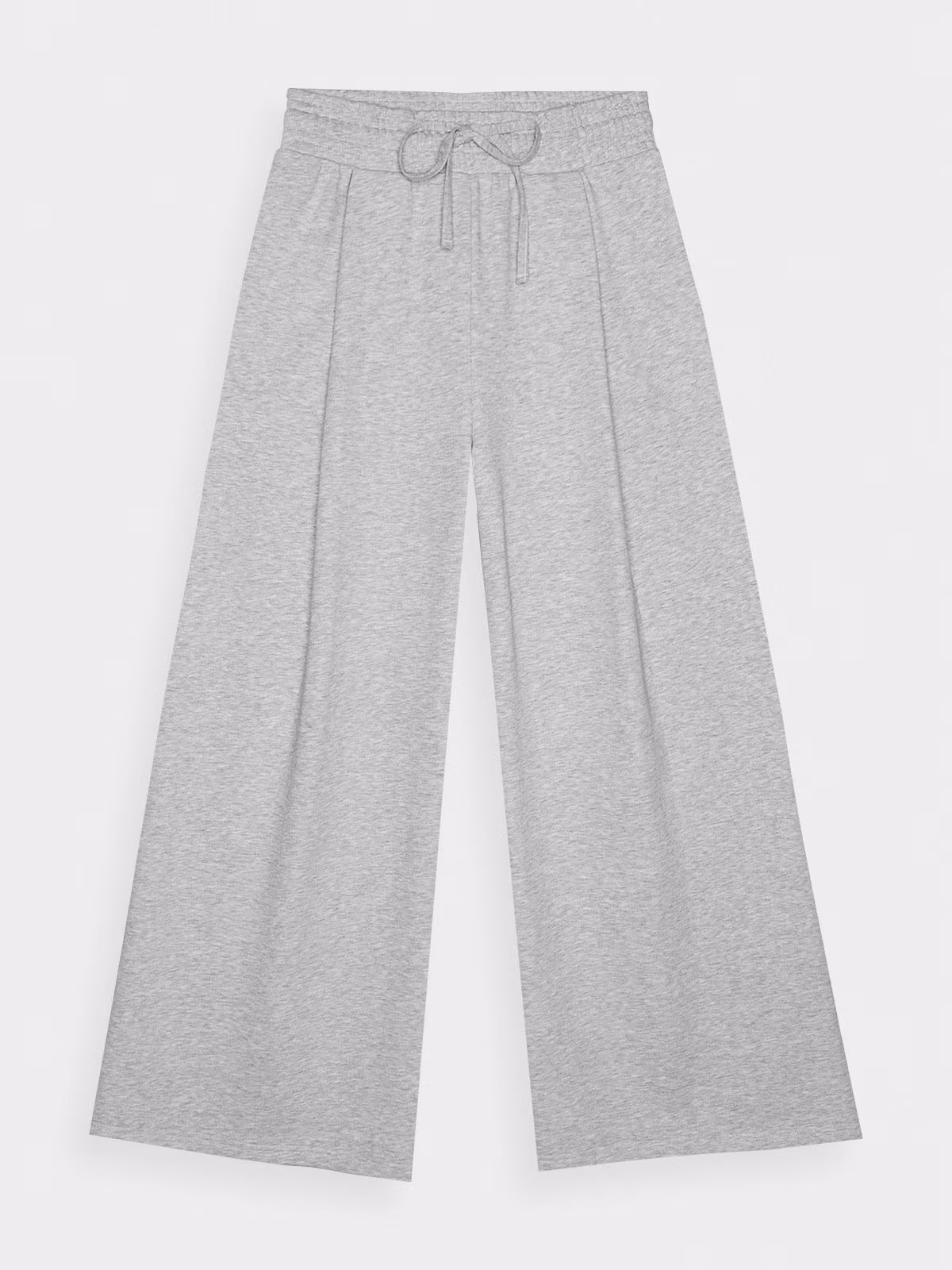 Spodnie dresowe z szerokimi nogawkami damskie - szare