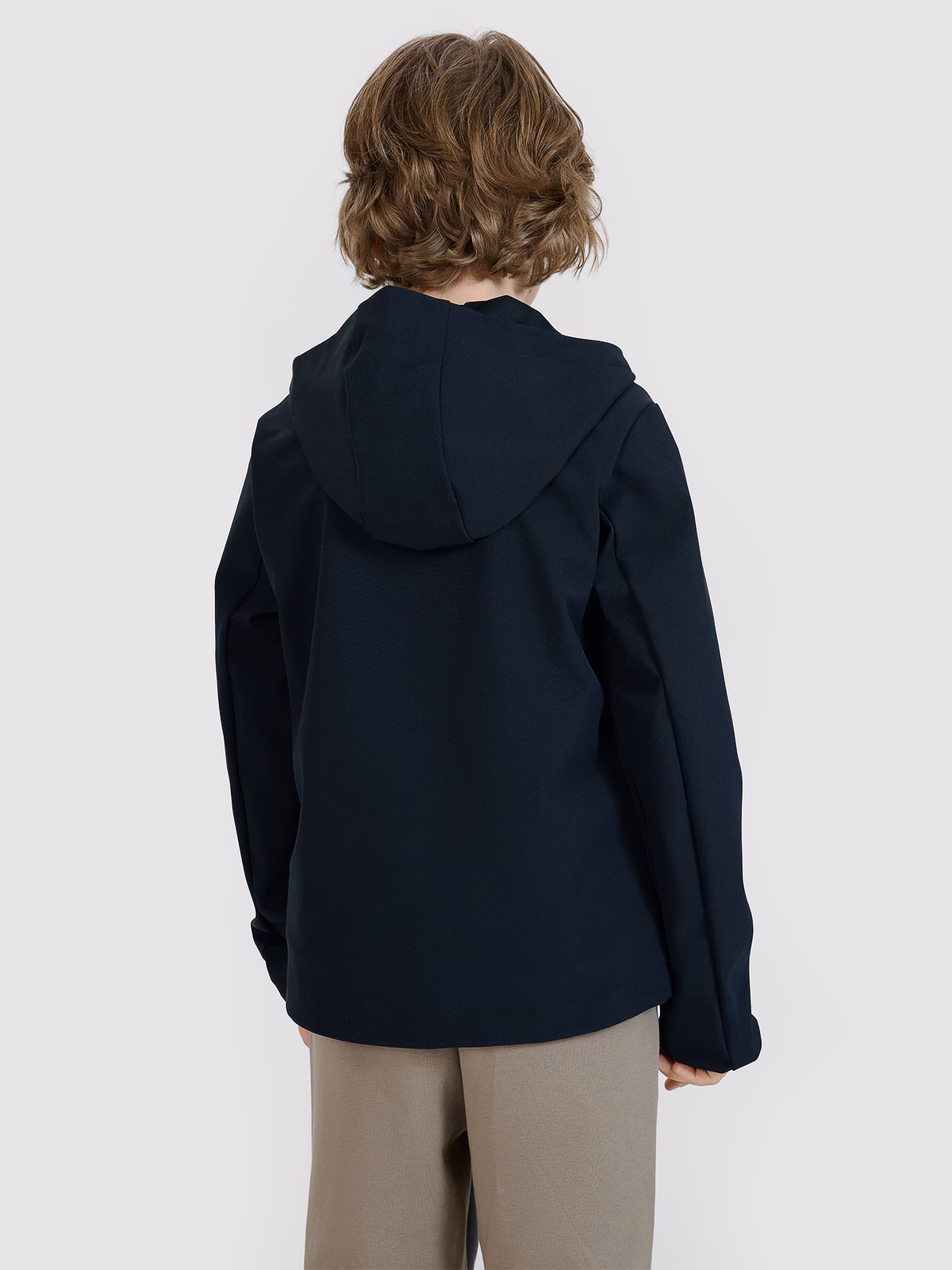 Kurtka softshell wiatroodporna membrana 5000 chłopięca - czarna