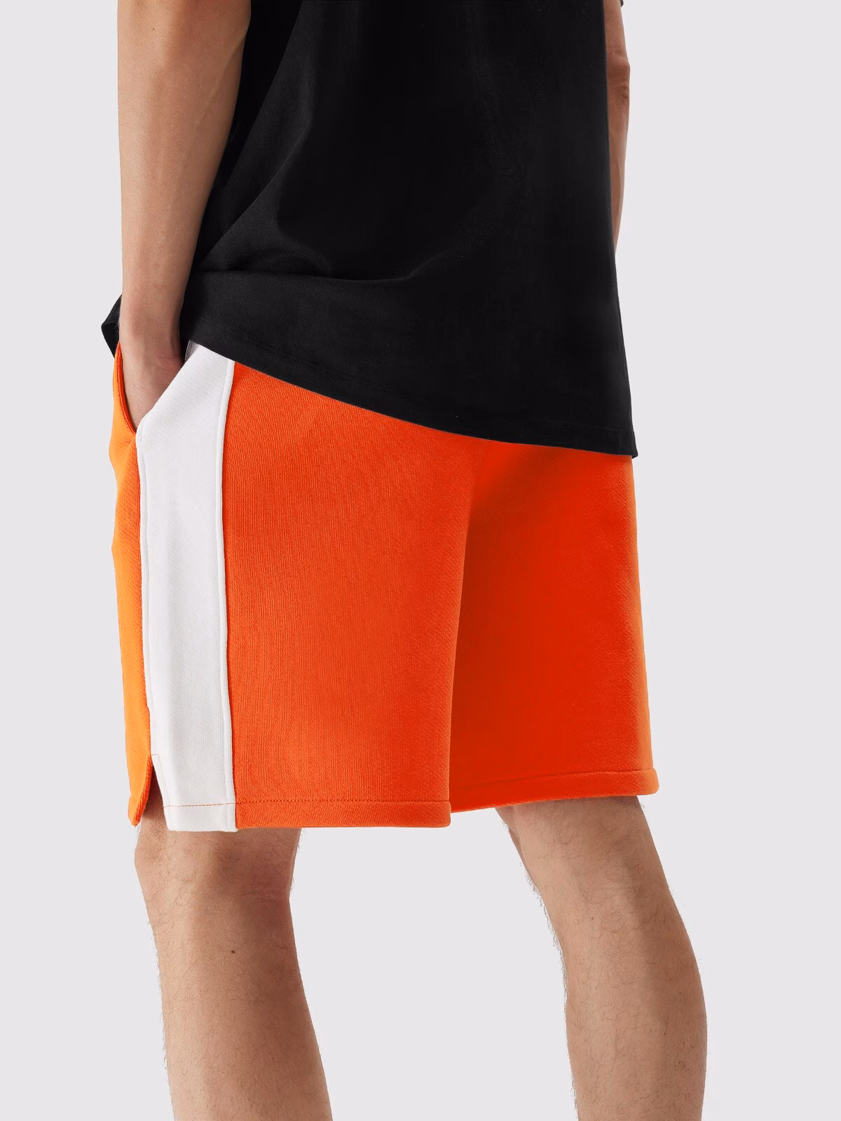 Spodenki dresowe męskie - pomarańczowe