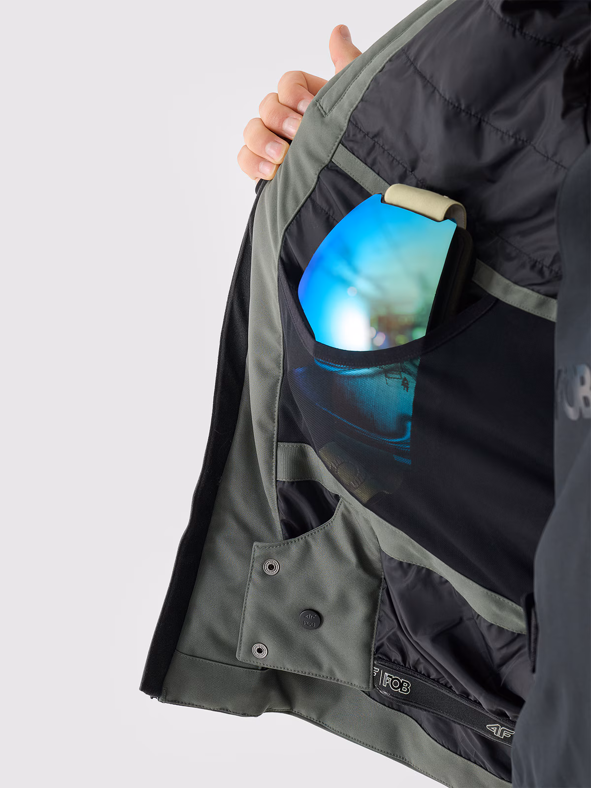 Kurtka snowboardowa membrana 10000 męska - biała