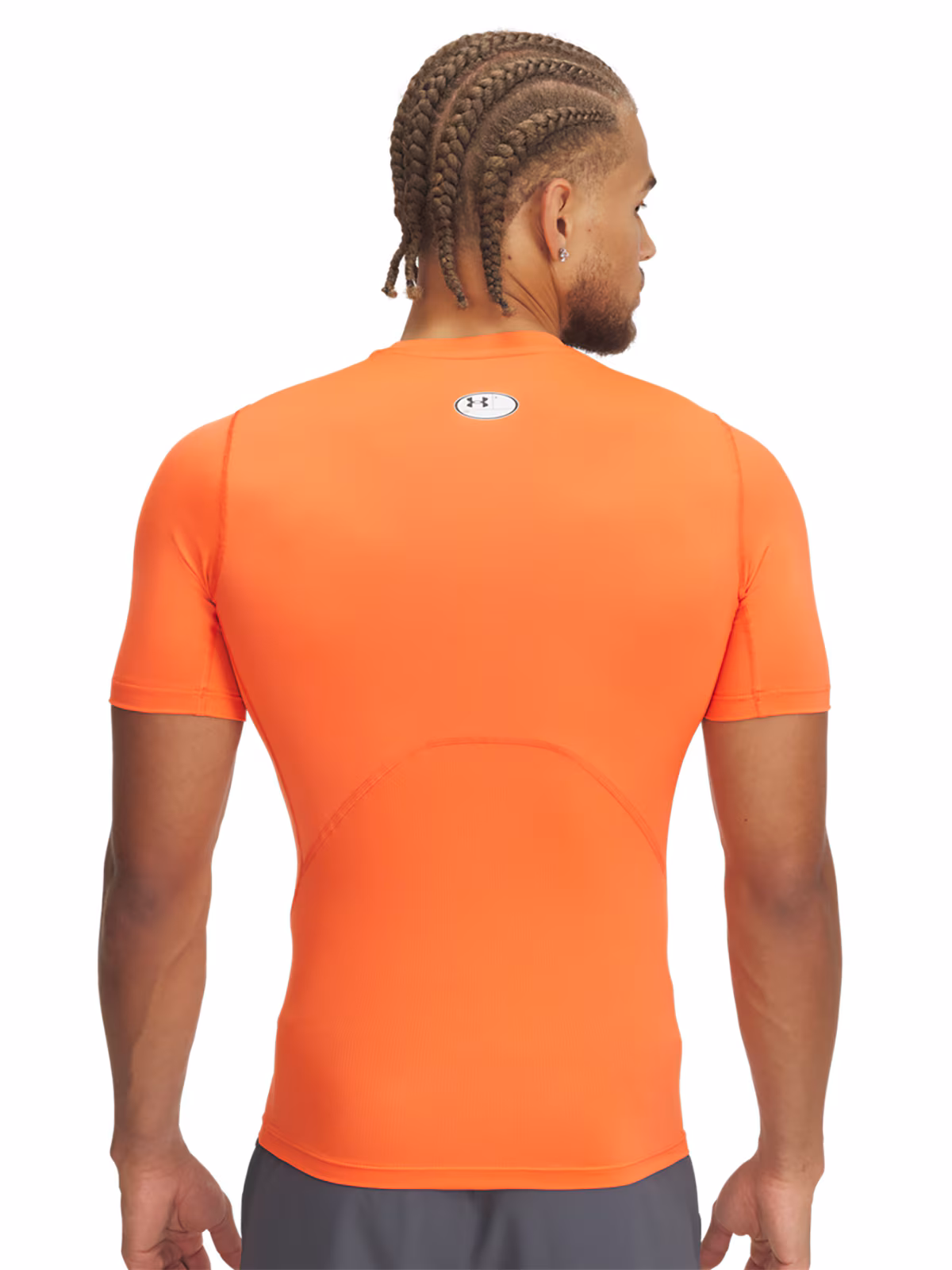 Koszulka treningowa męska Under Armour UA HG Armour Comp SS - pomarańczowa