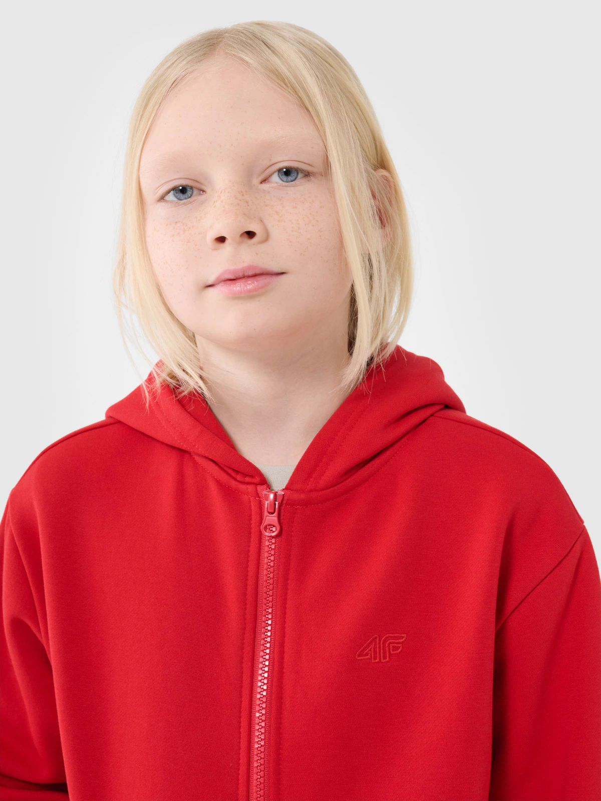 Bluza dresowa rozpinana z kapturem chłopięca - niebieska