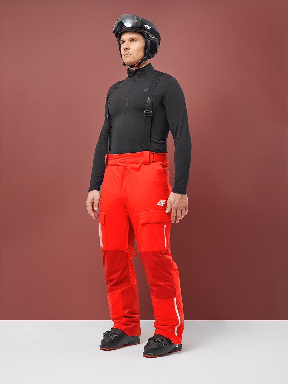 Spodnie narciarskie membrana Dermizax 20000 męskie - czerwone