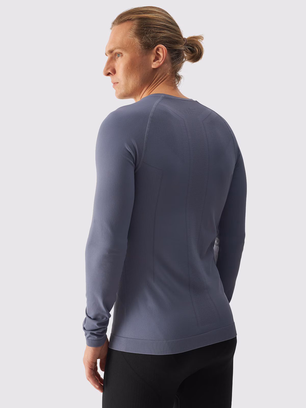 Bielizna termoaktywna bezszwowa (góra) męska - czarna