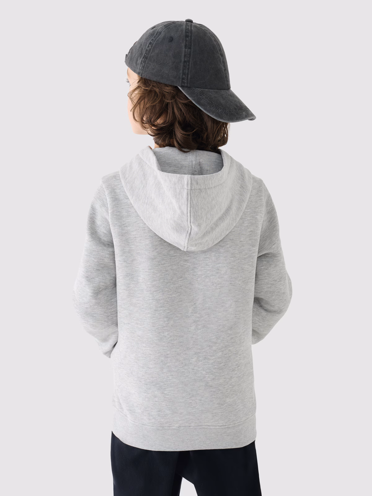 Bluza dresowa nierozpinana z kapturem chłopięca - niebieska