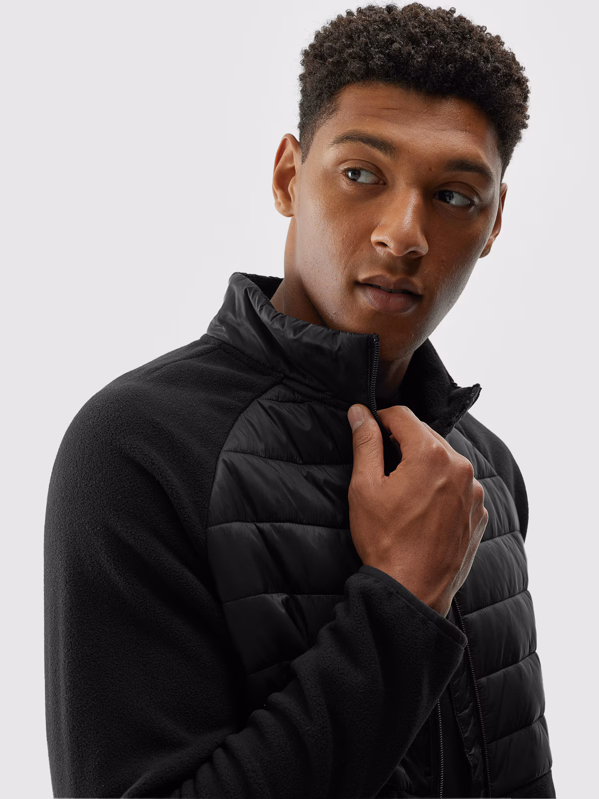 Polar ze stójką regular męski - czarny