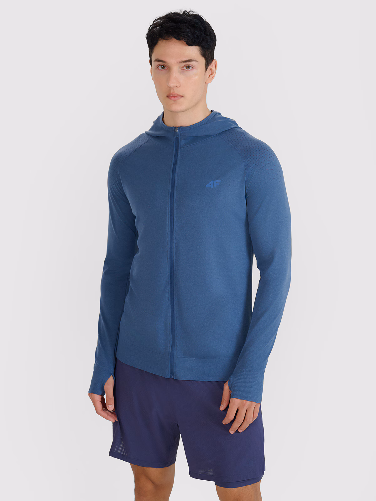 Bluza do biegania w terenie szybkoschnąca męska - szara