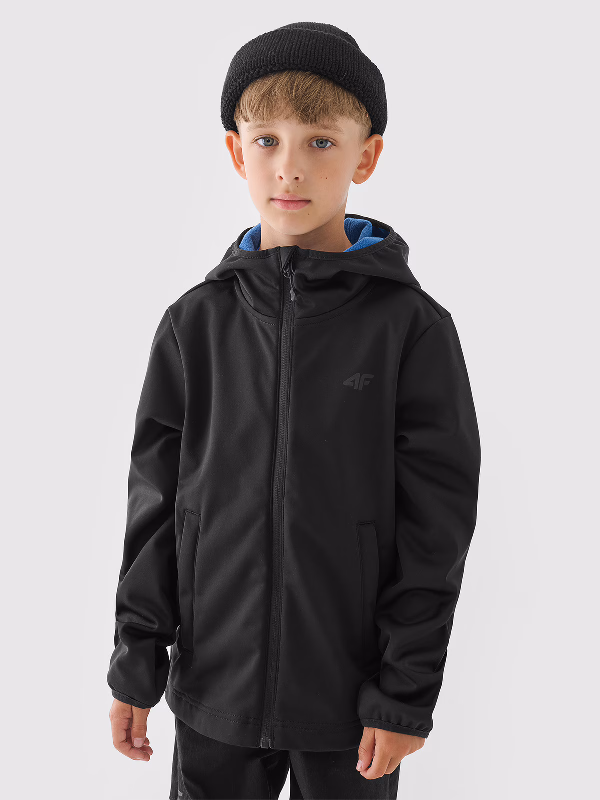 Kurtka softshell wiatroodporna membrana NeoDry 5000 chłopięca - niebieska