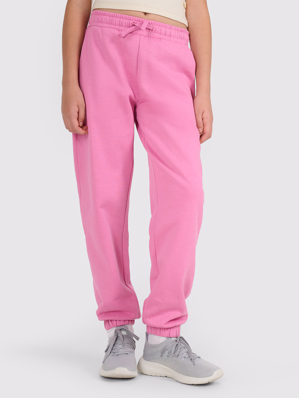 Spodnie dresowe joggery dziewczęce - różowe