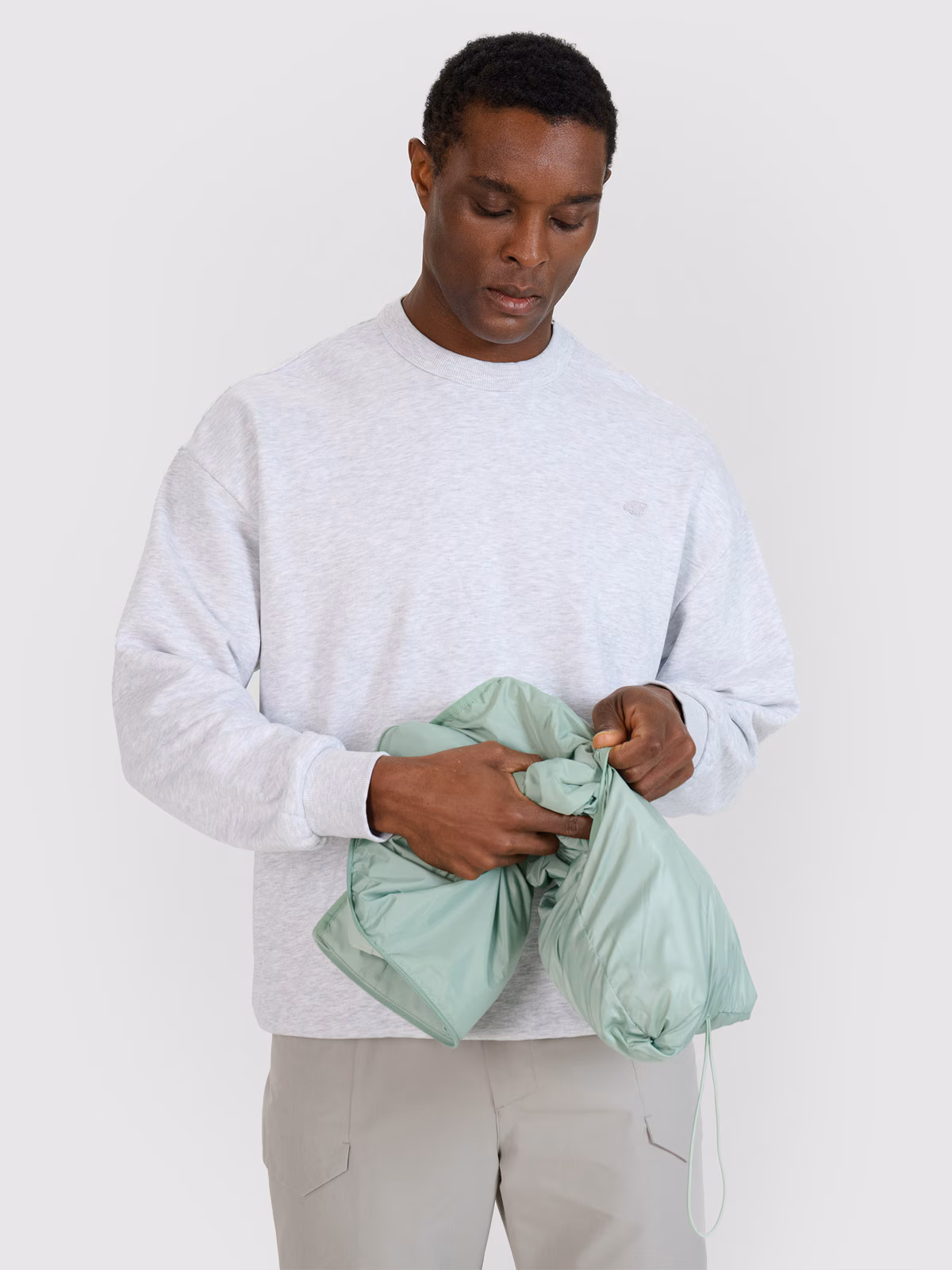 Bezrękawnik ze stójką męski - turkusowy