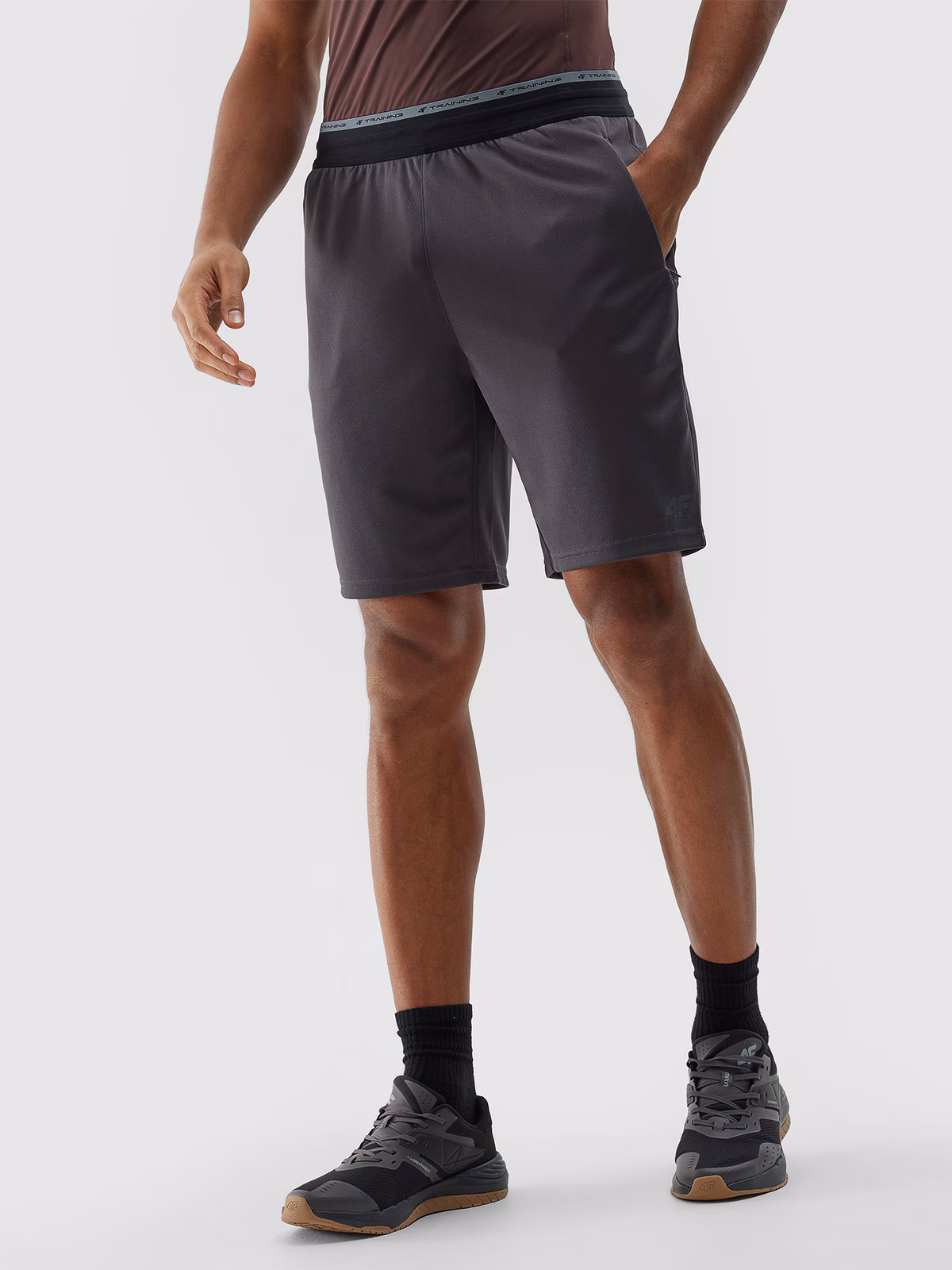 Spodenki treningowe szybkoschnące męskie - szare