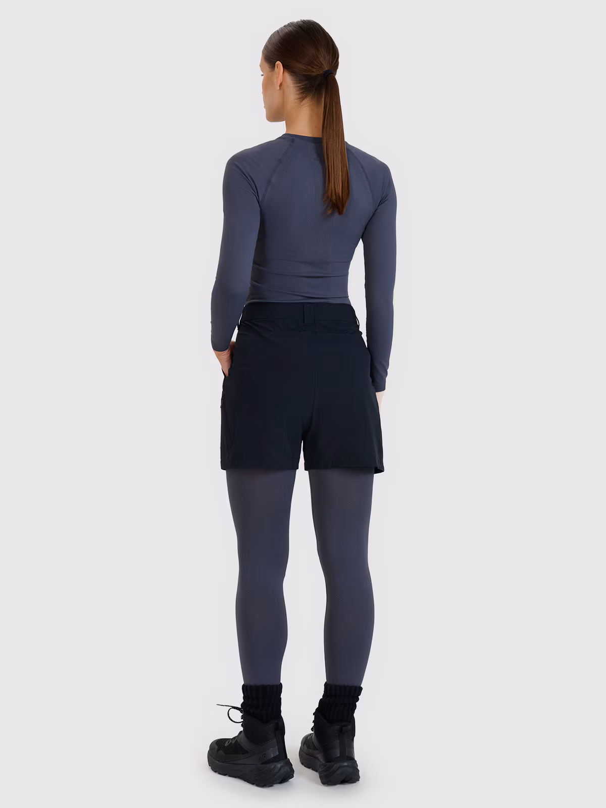 Spodenki trekkingowe szybkoschnące damskie - niebieskie