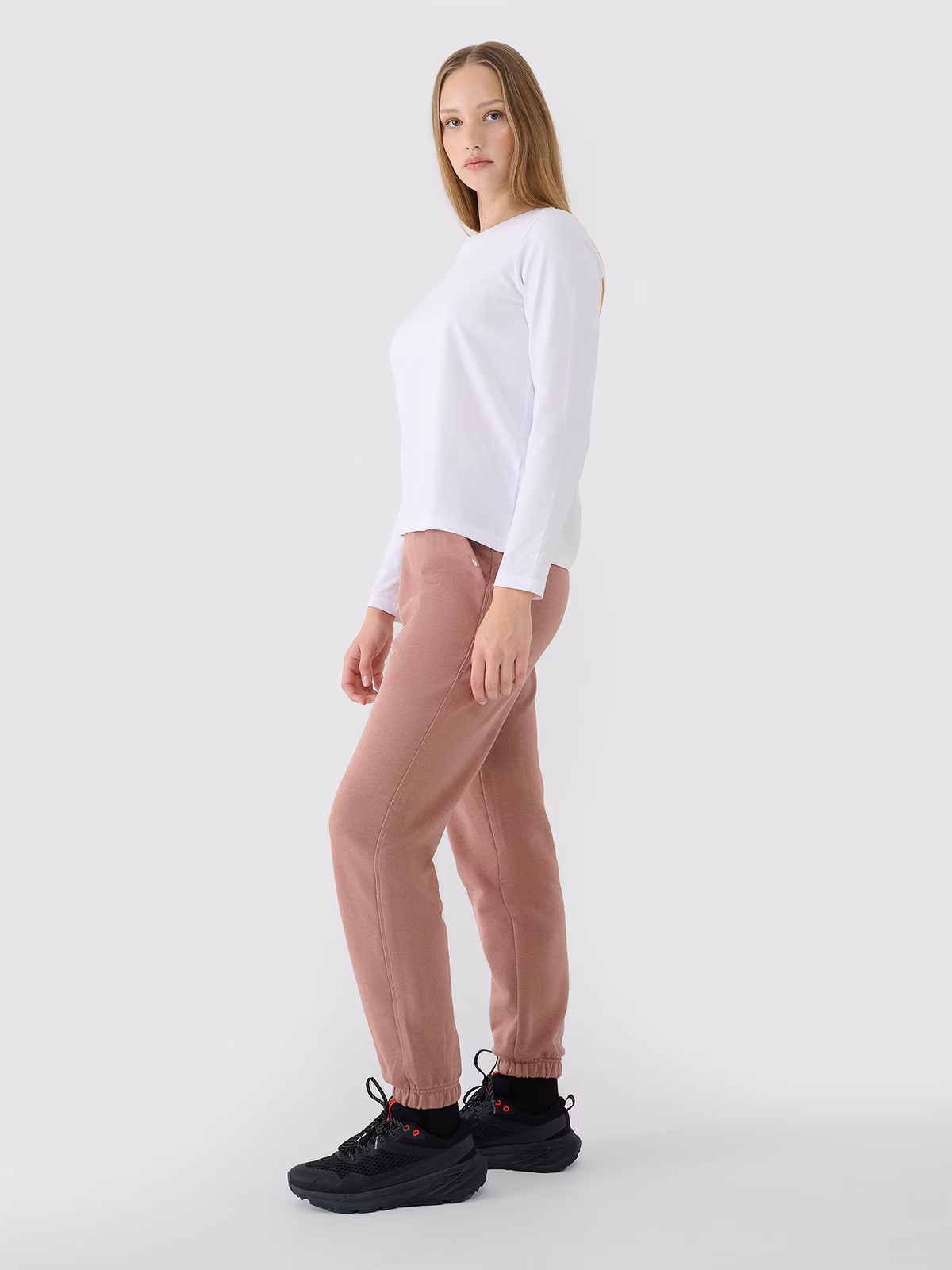 Spodnie dresowe joggery damskie - szare