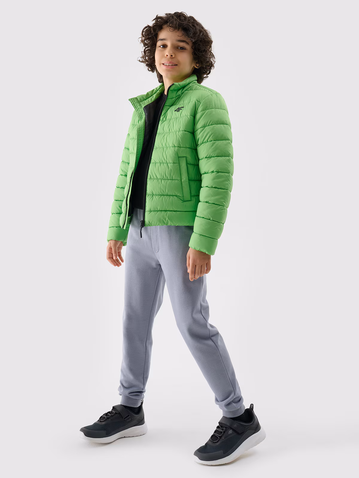 Kurtka puchowa z wypełnieniem syntetycznym chłopięca - zielona