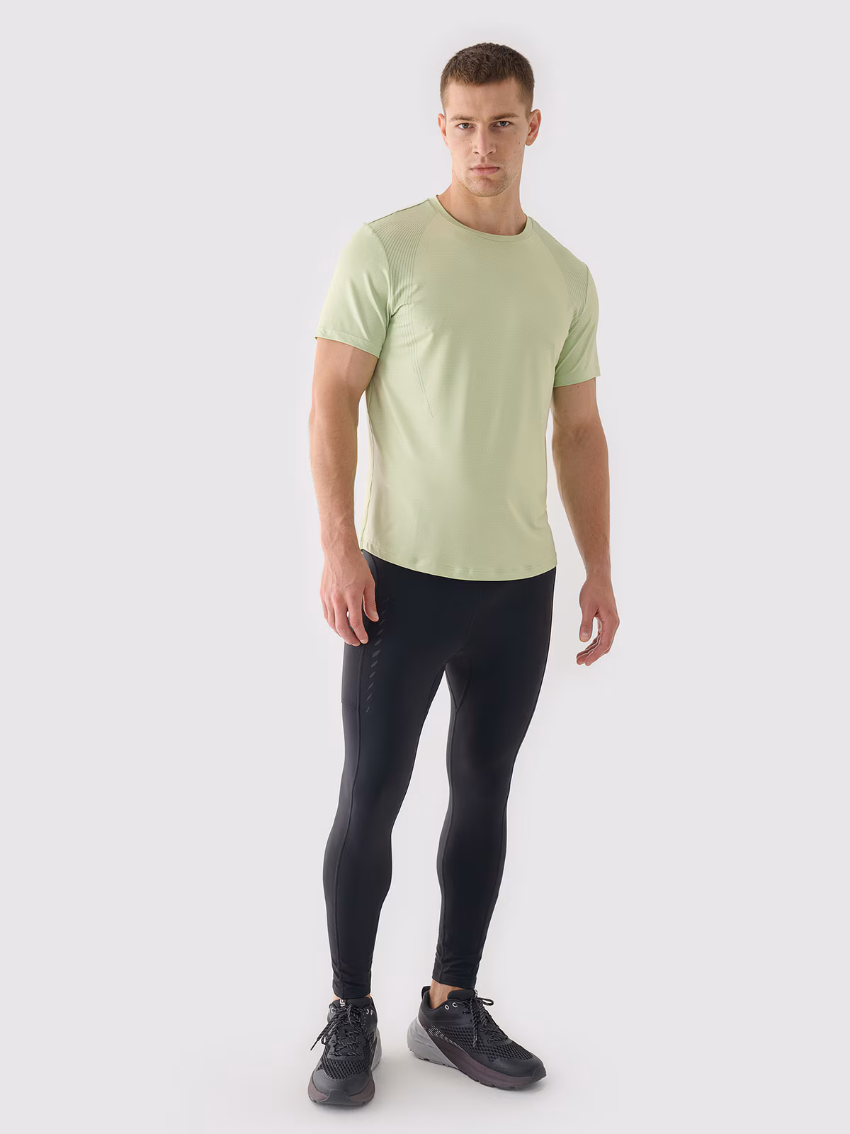 Koszulka treningowa regular szybkoschnąca męska - zielona