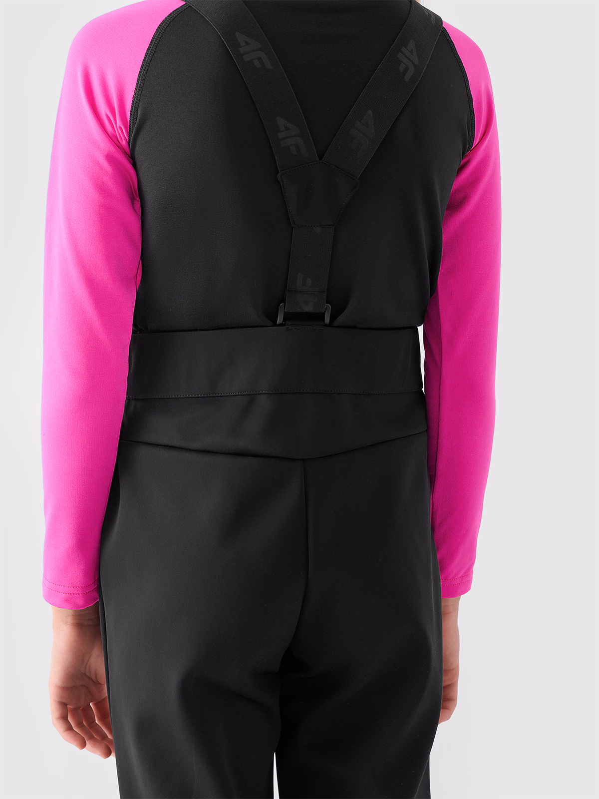 Spodnie narciarskie softshellowe membrana 5000 dziewczęce - czarne