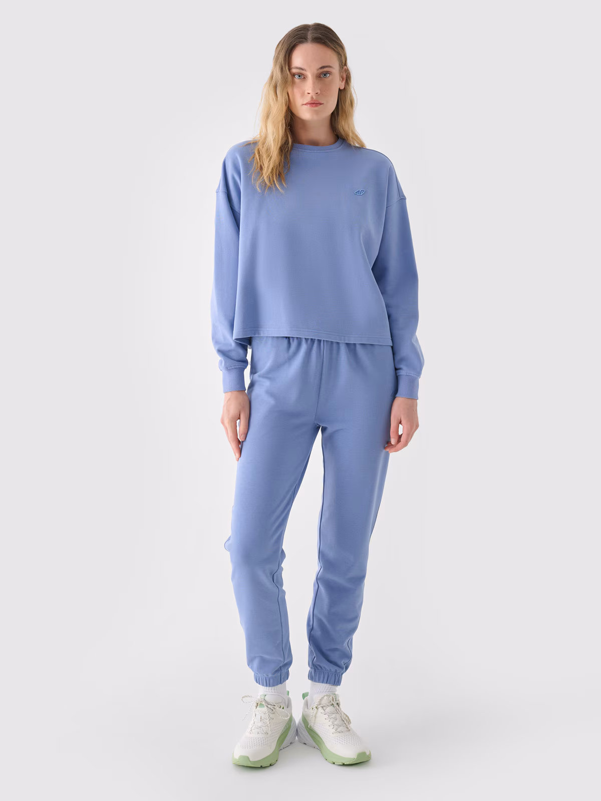 Spodnie dresowe joggery damskie - niebieskie