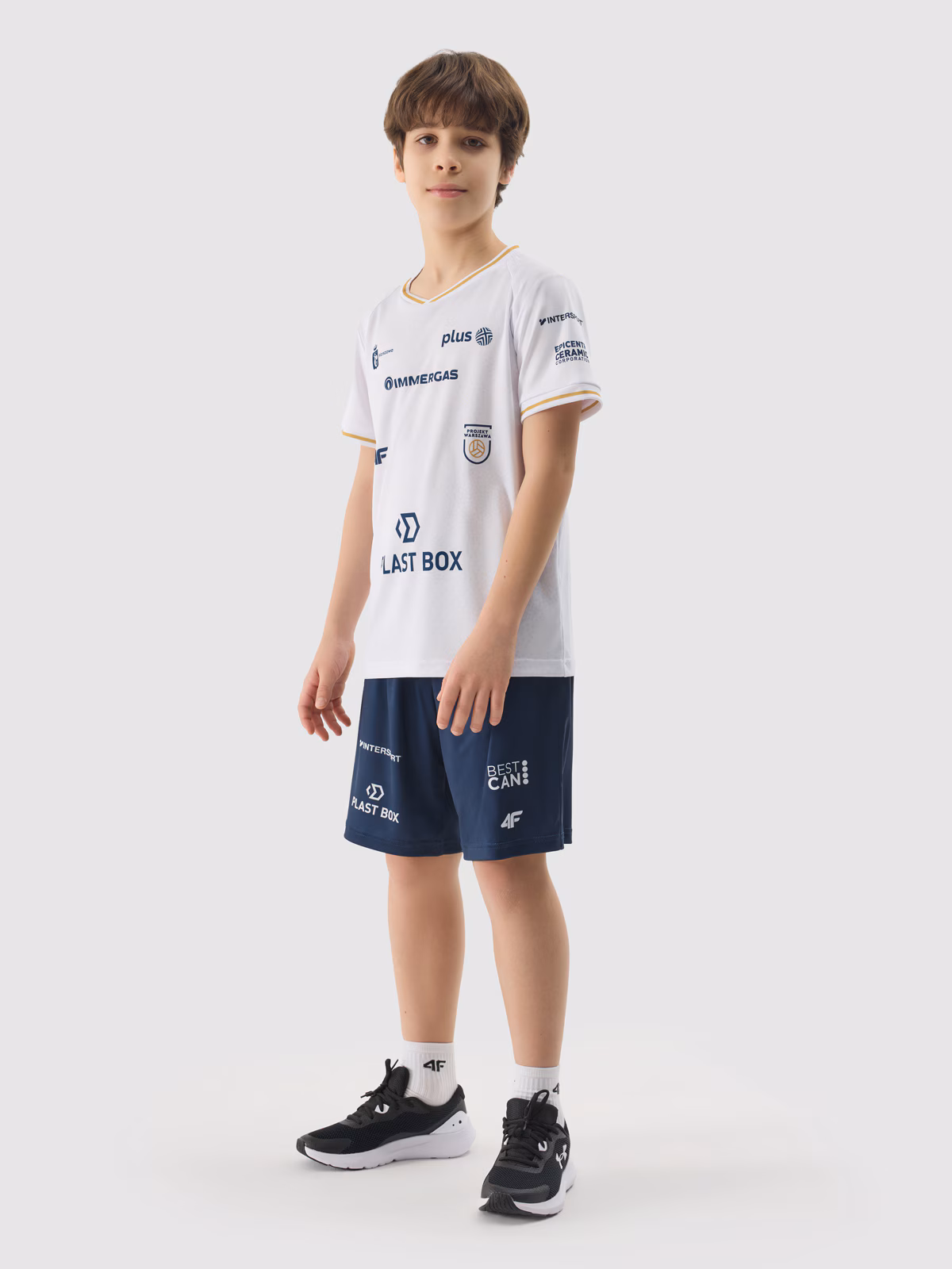 Koszulka replika domowa z sezonu 2023/24 dziecięca 4F x Projekt Warszawa - multikolor