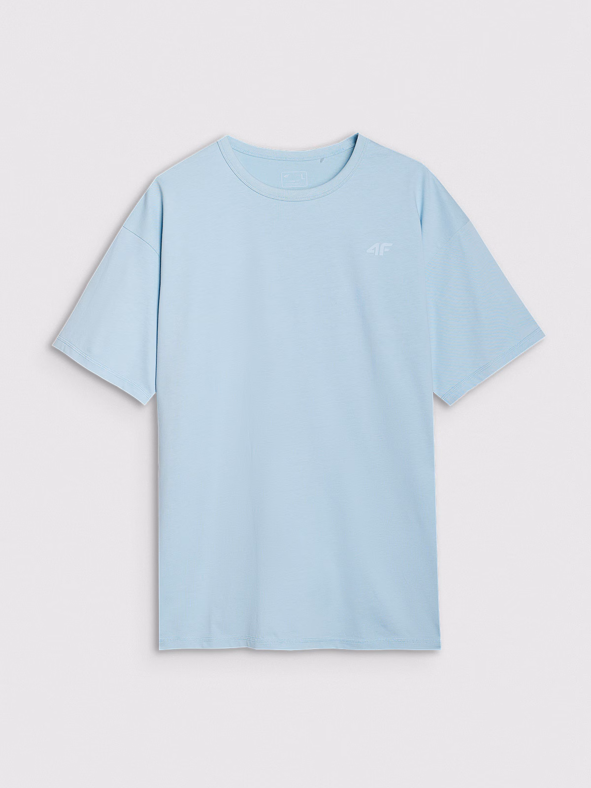 T-shirt oversize gładki męski - czarny