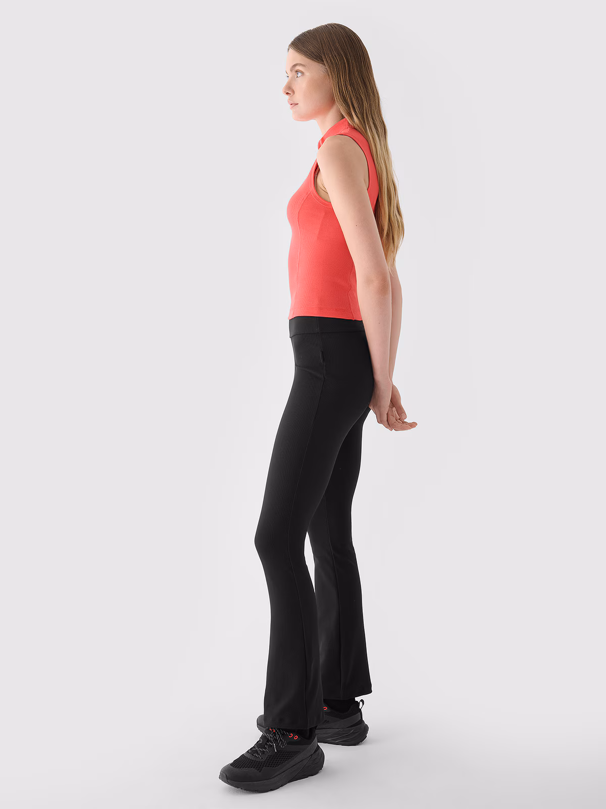 Legginsy dzianinowe damskie - czarne